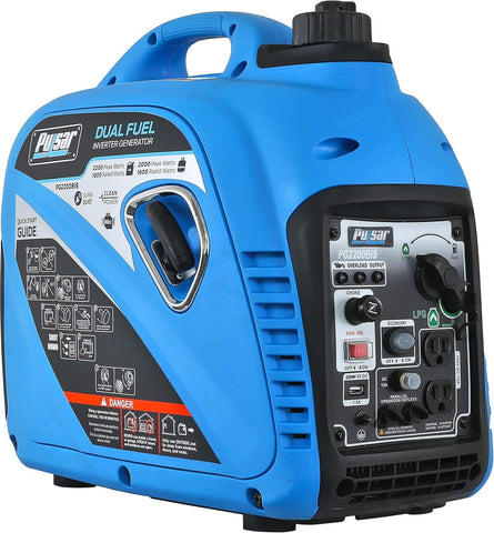 Pulsar 2,200W Portable Dual Fuel Quiet Inverter Generator