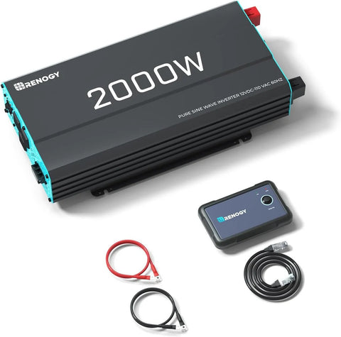 Renogy 2000W Pure Sine Wave Inverter 12V DC to 120V AC
