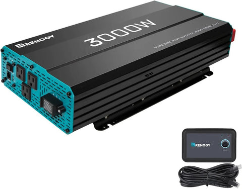 Renogy 3000W Pure Sine Wave Inverter 12V DC to 120V AC Converter