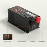 3000W Pure Sine Wave Inverter Charger, 12V DC to 110V - 120V AC, 9000W Peak Power, 5A - 45A Adjustable Current