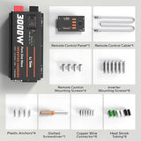3000W Pure Sine Wave Inverter Charger, 12V DC to 110V - 120V AC, 9000W Peak Power, 5A - 45A Adjustable Current