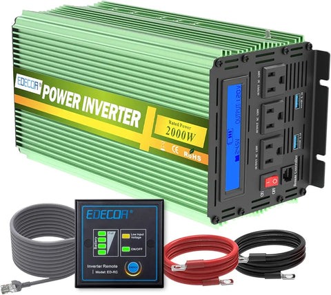 2000W 24V Power Inverter DC 24V to 110V AC